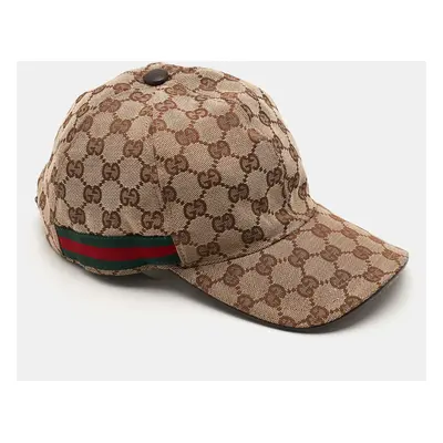 Gucci Beige GG Supreme Canvas Baseball Cap