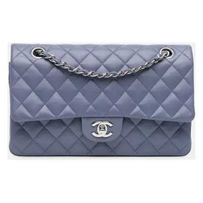 Chanel Purple Medium Classic Lambskin Double Flap