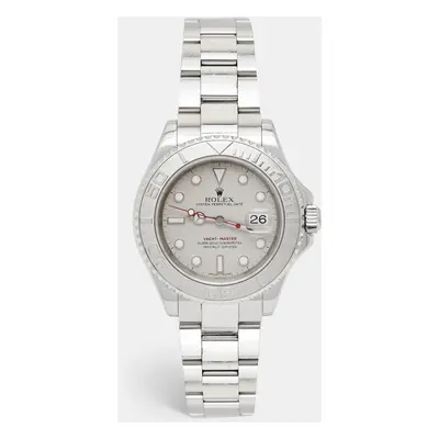 Rolex Silver Platinum Stainless Steel Yacht-Master