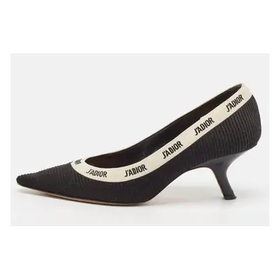 Dior Black Embroidered Canvas J'Adior Pumps Size