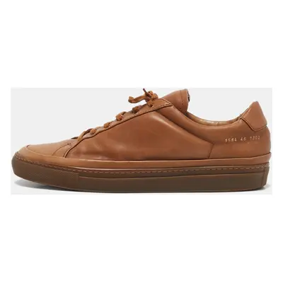 Common Projects Brown Leather Achilles Lace Up Sneaker Size