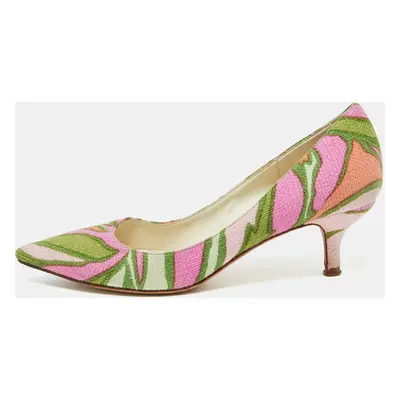 Dolce & Gabbana Multicolor Fabric Pointed Toe Pumps Size