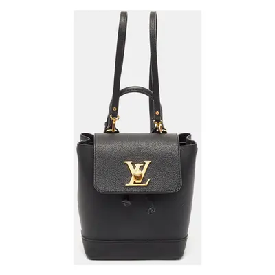 Louis Vuitton Black Leather Mini Lockme Backpack