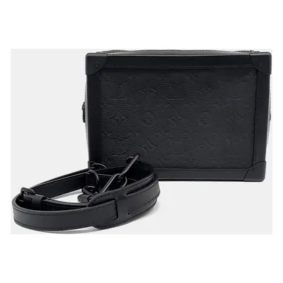 Louis Vuitton Black Leather Soft Trunk bag