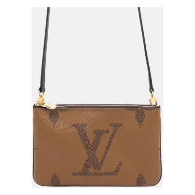 Louis Vuitton Pochette Double Zip Noir Monogram Monogram / Giant Reverse