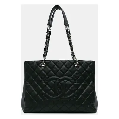 Chanel Black Caviar Grand Shopping Tote