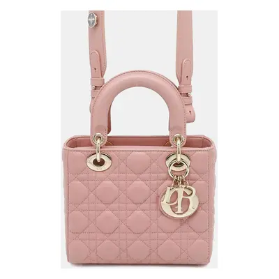 Dior My Lady Dior Pink Lambskin Size Small Shoulder Bag