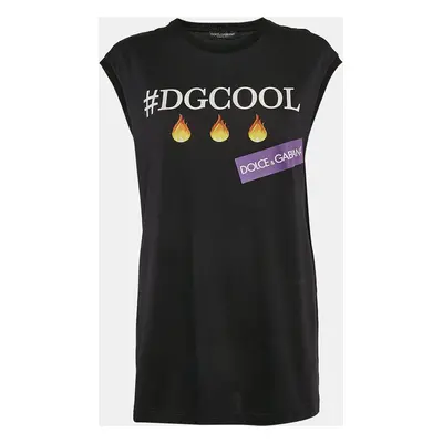 Dolce & Gabbana Black DGCOOL Print Jersey Sleeveless T-Shirt