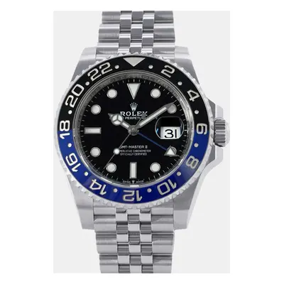 Rolex Black Stainless Steel GMT-Master II Automatic Men's Wristwatch mm