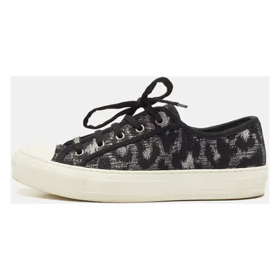 Dior Black Canvas and Rubber Walk'n'Dior Low Top Sneakers Size