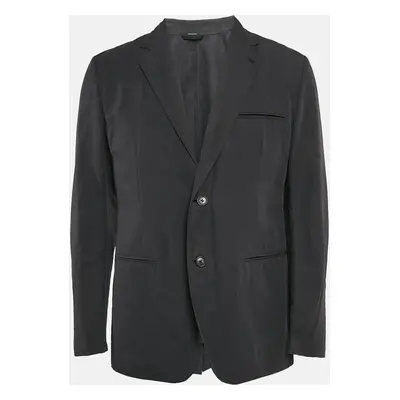 Hermes Dark Blue Cotton Blend Single Breasted Blazer