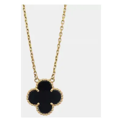 Van Cleef & Arpels 18K Yellow Gold Vintage Alhambra Pendant Necklace