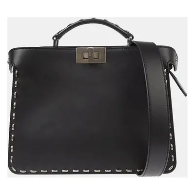 Fendi Black Leather Peekaboo ISeeU Handbag