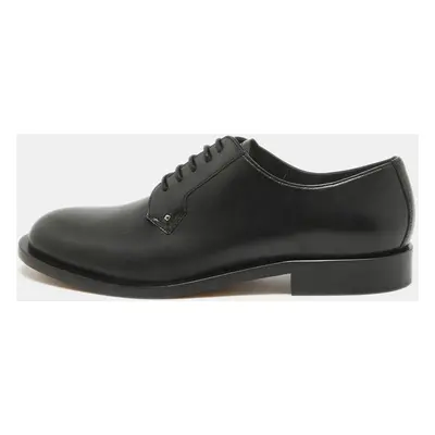 Valentino Black Leather Lace Up Oxfords Size