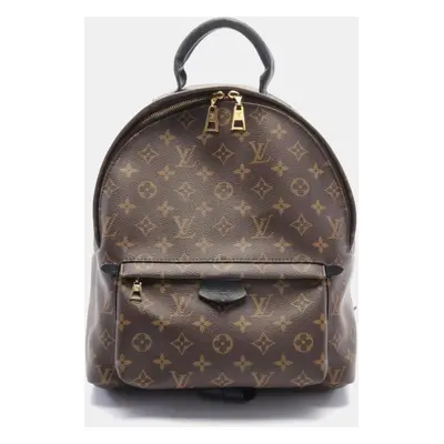 Louis Vuitton Palm Springs Backpack Mm Bag Coated Canvas Leather Monogram Brown