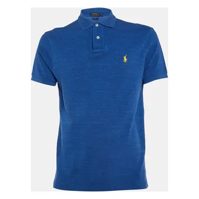 Polo Ralph Lauren Blue Logo Embroidered Cotton Polo T-Shirt