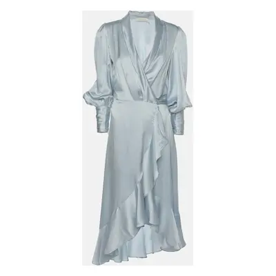 Zimmermann Light Blue Silk Belted Maxi Dress