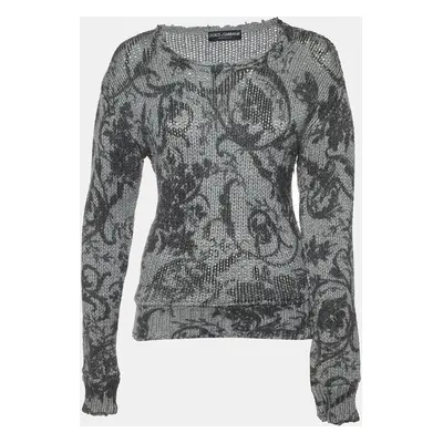 Dolce & Gabbana Grey Knit Round Neck Jumper