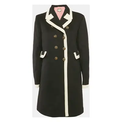 Gucci Black Wool Felt Double Breasted Coat