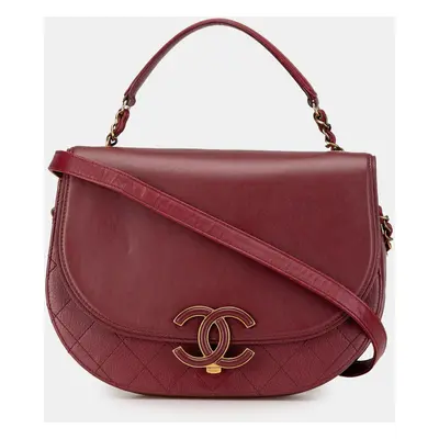 Chanel Red Medium Calfskin Coco Curve Flap