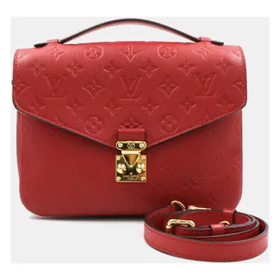 Louis Vuitton Red Monogram Empreinte Leather Pochette Metis Shoulder Bag