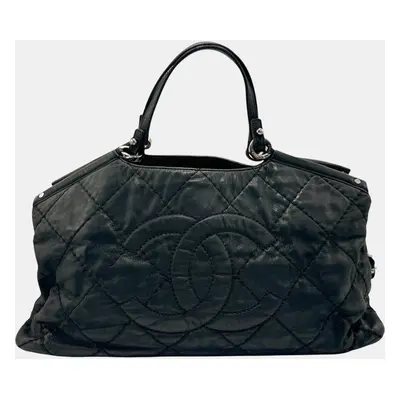 Chanel Black Leather Shoulder Bag