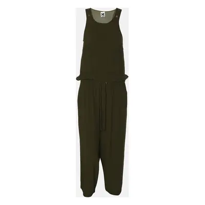 M Missoni Green Acetate Blend Belted Sleeveless Jumpsuit