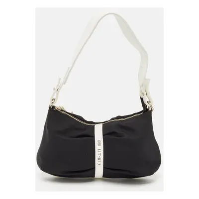 Cerruti Black/White Nylon Shoulder Bag