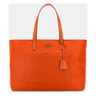 Prada Orange Re-nylon Large Re-edition Shopping Bag