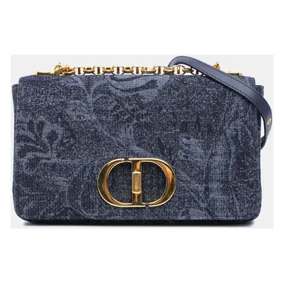 Dior Blue Medium Denim Floral Caro Bag