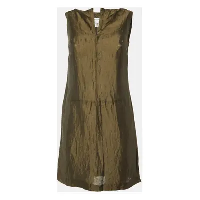 Max Mara Green Linen & Silk Sleeveless Dress