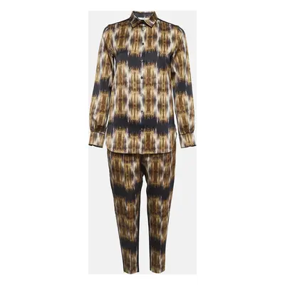 Celine Multicolor Printed Silk Blend Pant Suit S/M