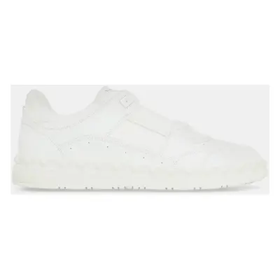 Valentino White Freedots Leather Low-top Sneakers IT