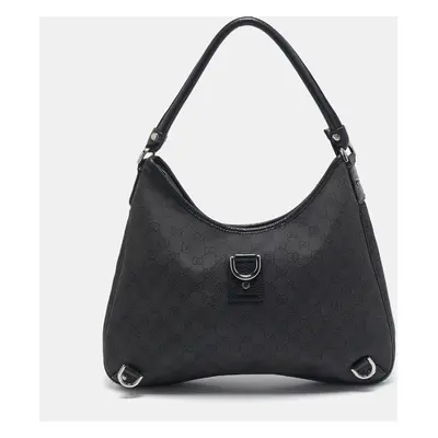 Gucci Black Canvas Abbey D-Ring Hobo