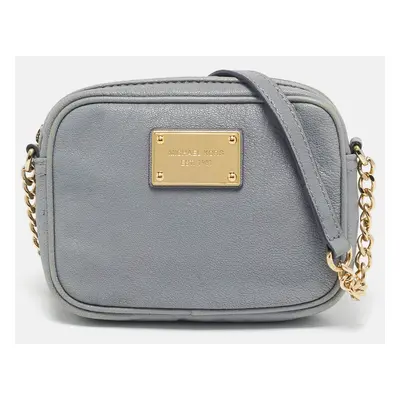 MICHAEL Michael Kors Light Blue Leather Mini Jet Set Crossbody Bag