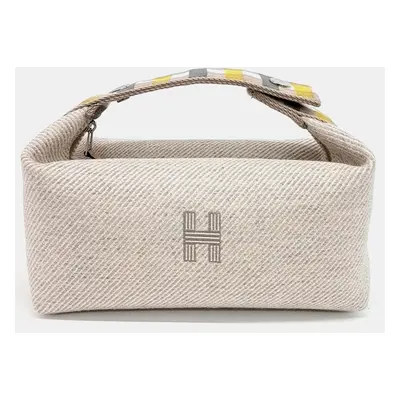 Hermes Beige Fabric Bride-a-Brac Case