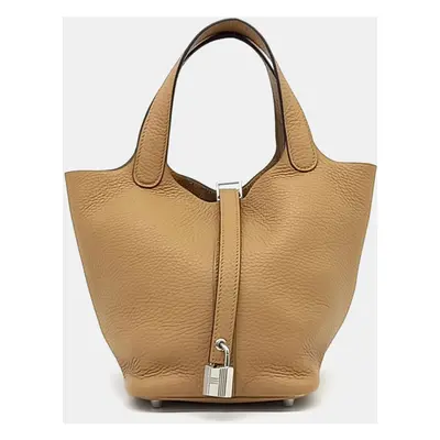 Hermes Brown Leather Rock Picotan bag