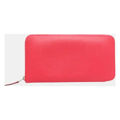 Hermes Pink Asap Long Epsom Leather Long Wallet