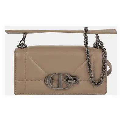 Dior Beige Lambskin Leather Montaigne Pouch Shoulder Bag