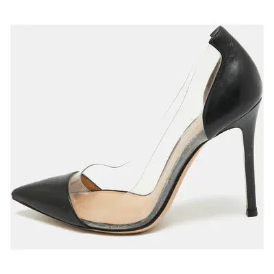 Gianvito Rossi Transparent/Black PVC and Leather Plexi Pumps Size