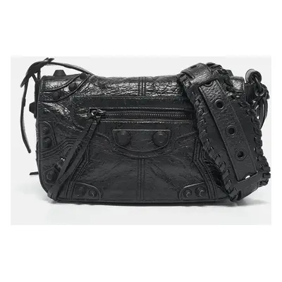 Balenciaga Black Leather Le Cagole Flap Shoulder Bag