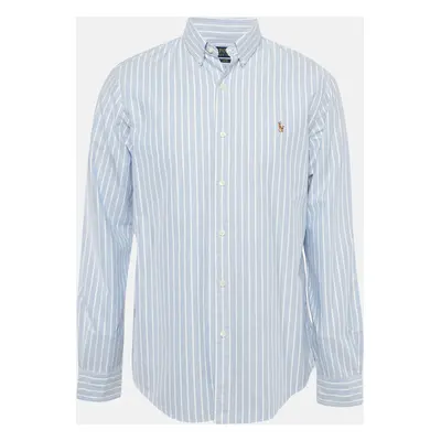 Polo Ralph Lauren Blue Striped Cotton Slim Fit Shirt