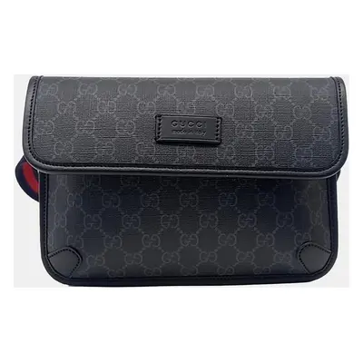 Gucci Black Leather Supreme Hip Sack