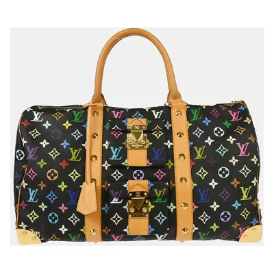 Louis Vuitton Black Monogram Multicolor Speedy Handbag