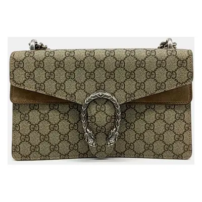 Gucci Beige Fabric Dionysus Chain Shoulder Bag