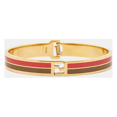 Fendi Fendista Bicolor Enamel Gold Tone Bracelet