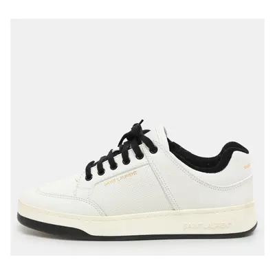 Saint Laurent White Leather Low Top Sneakers Size