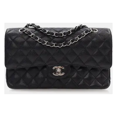 Chanel Black Medium Classic Caviar Double Flap Bag