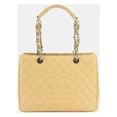 Chanel Beige Caviar Leather GST Totes