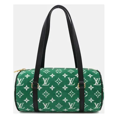 Louis Vuitton Green Monogram Jacquard Velvet Papillon Handbag